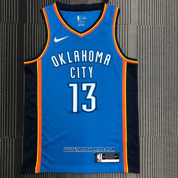 Camiseta Oklahoma City Thunder Paul George #13 Icon Azul